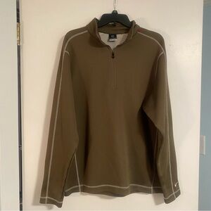 NWOT Nike Men’s FIT Therma Flex Golf Quarter Zip Sweatshirt L Brown Athletic Gym